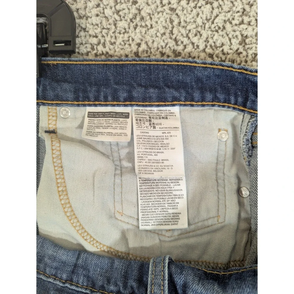 Levi's 505 Jeans Men's Size 48X29.5 (Tag‎ 44x30) Blue Regular Fit Straight Leg